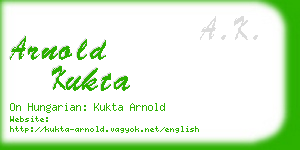 arnold kukta business card